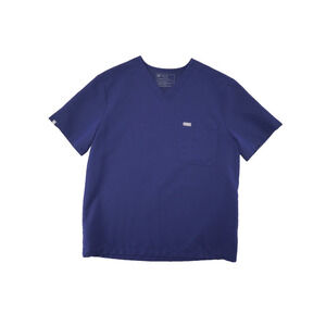 FIGS Technical Collection Scrub Top Royal Blue V-Neck Pocket Size Large L